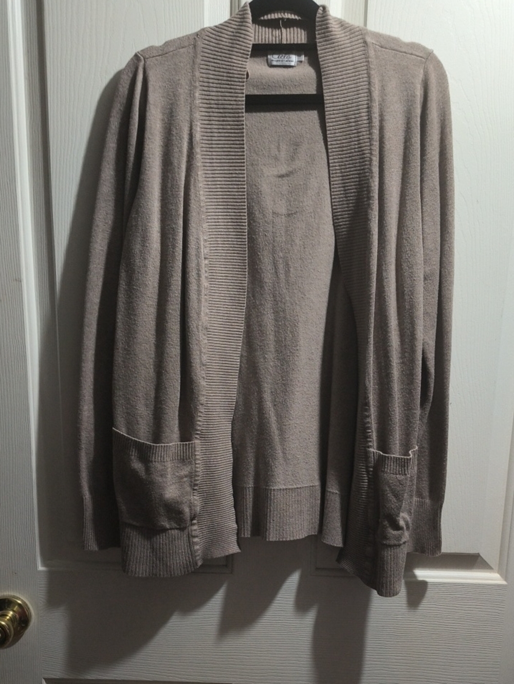 Cielo Open-Front Cardigan in Taupe